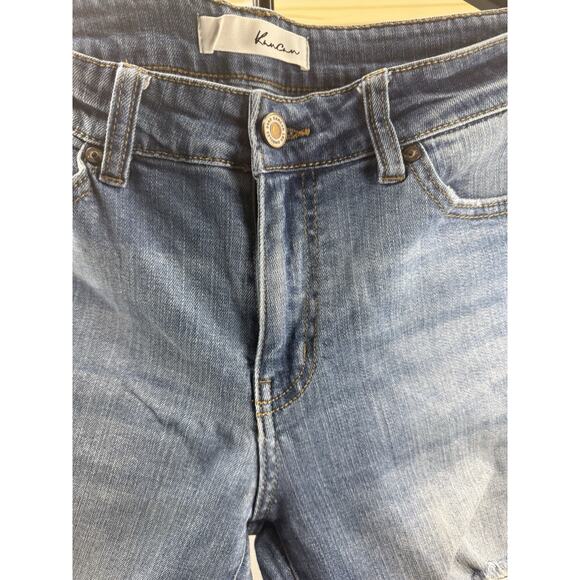 KanCan LA Distressed Skinny Jeans Women’s Size 11/29 Cropped Ankle Blue GUC Flaw - Picture 10 of 16